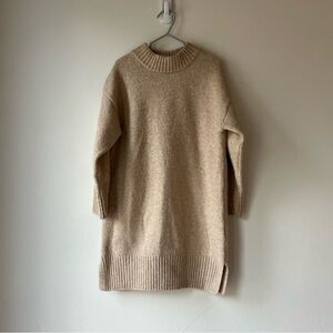 Zara Kids Tan Knit Sweater Dress Wool Blend Size 6-7 Cozy Winter Neutral Winter